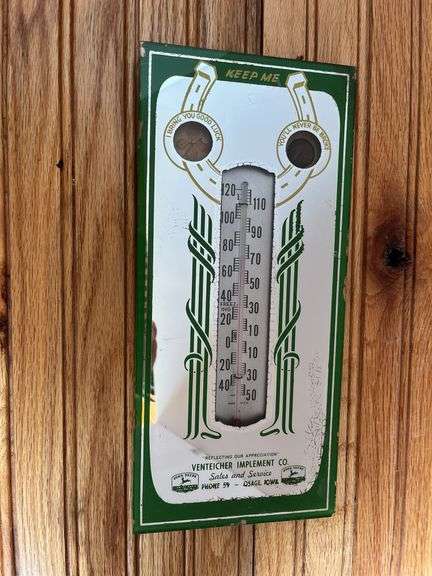 John Deere Mirror Thermometer