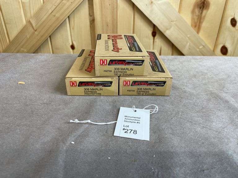 3 Boxes Hornady 160 Gr. Evolution .308 Marlin Express