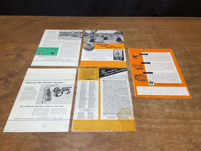 (5) IH Implement Sales Literature