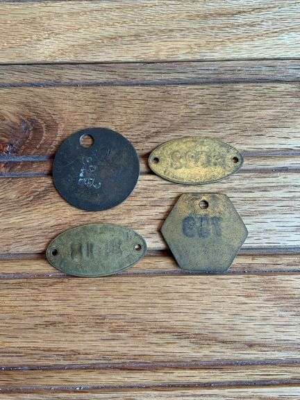 (4) John Deere Harvester Works Tags