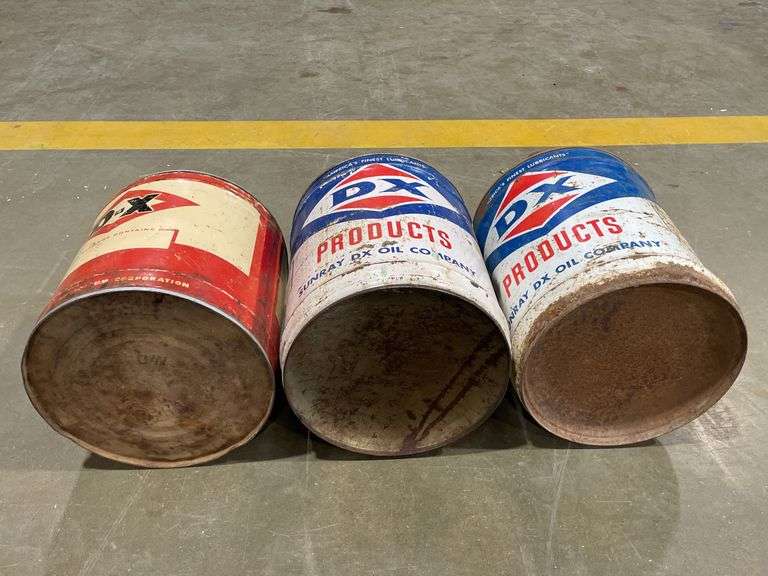 (3) DX Oil Cans