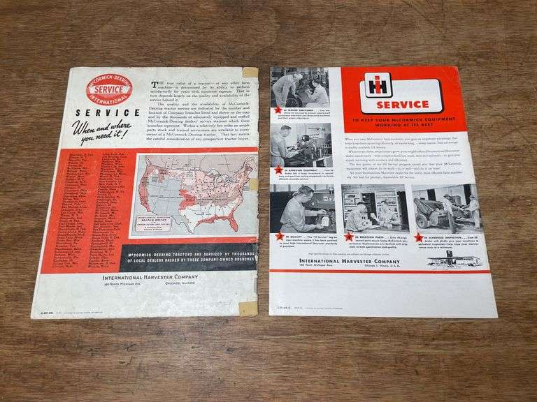 (2) IH McCormick Tractor Sales Literature