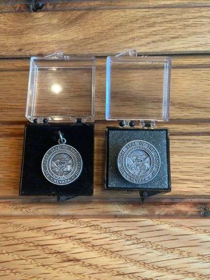 (2) 1980 John Deere Las Vegas Charm + Pin image