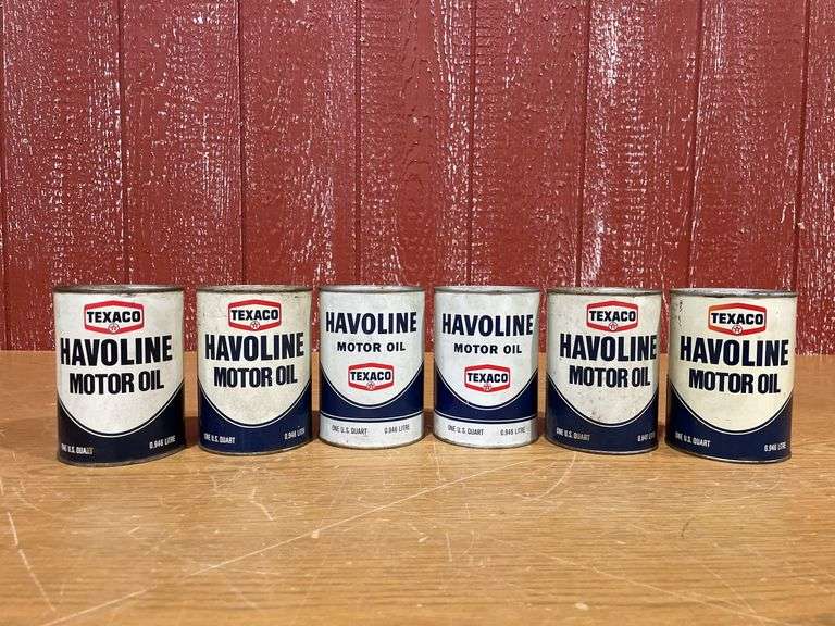 (6) Texaco Motor Oil Cans image