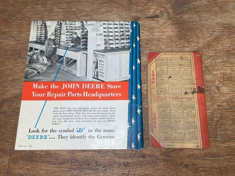 (2) John Deere Literature + Pocket Ledger