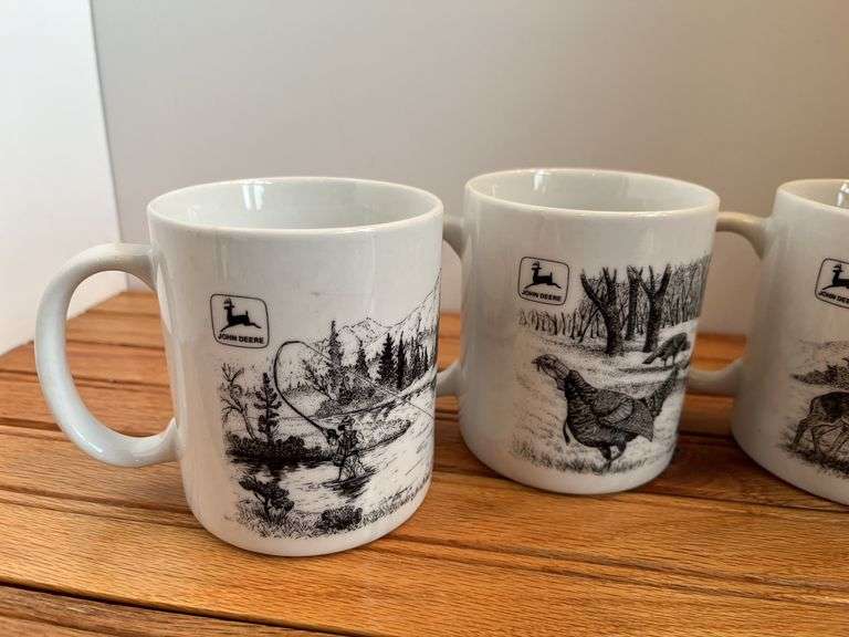 (4) John Deere Wildlife Mugs