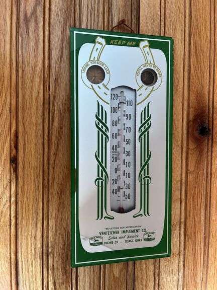 John Deere Mirror Thermometer