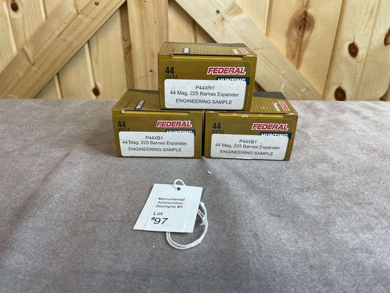 Rare! Engineering Sample Federal Premium Hunting 275 Gr. Barnes Expander .44 Magnum