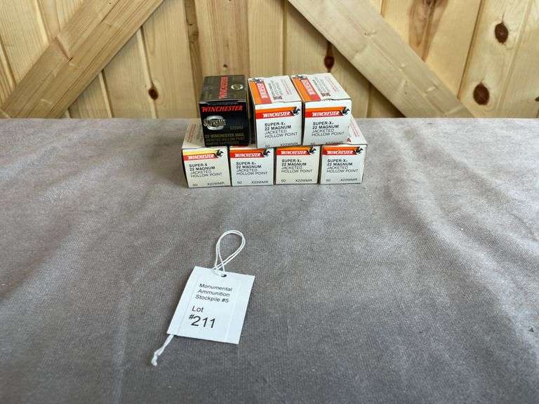 7 Boxes/350 Rounds Winchester Super-X  JHP .22 Magnum