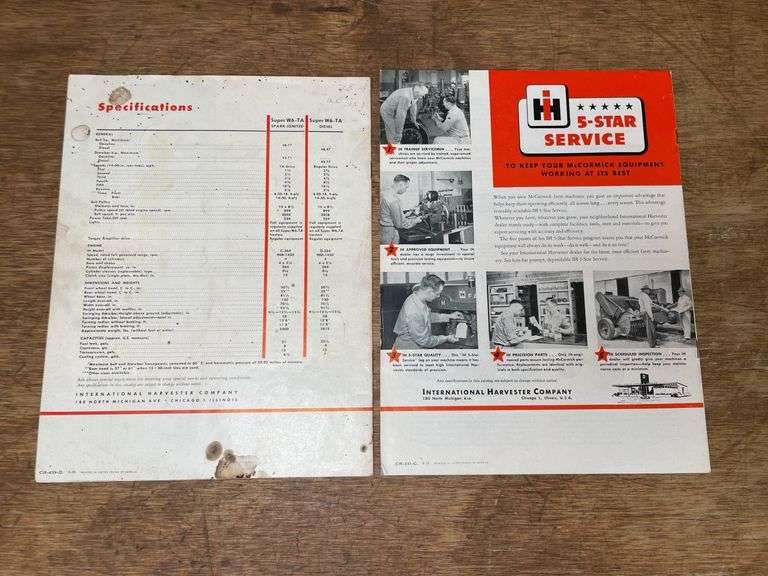 (2) McCormick Super W6-TA + Super W-4 Sales Literature