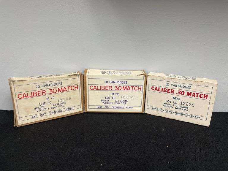 (3)-Boxes (59 Rounds) US Cal .30 Match Ammo image
