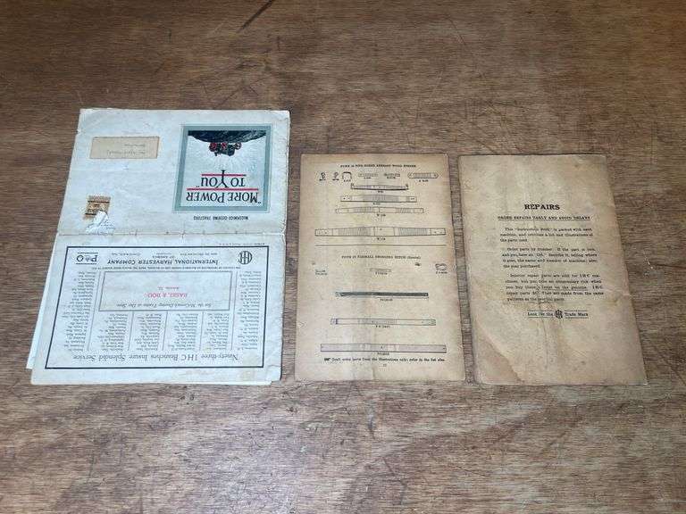 (3) McCormick-Deering Sales Literature + Manuals