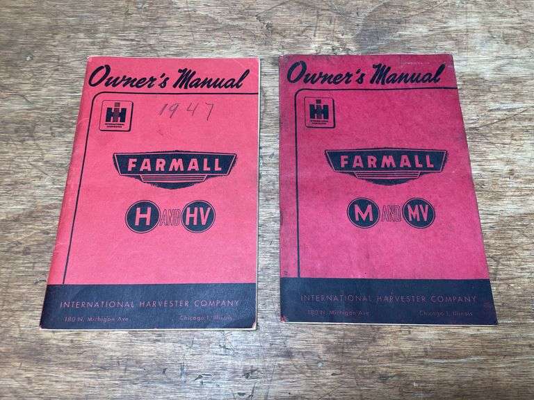 (2) Farmall H/HV + M/MV Owners Manuals image