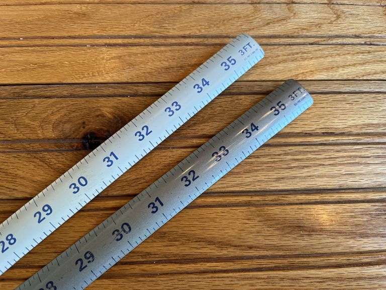 (2) Steel Yardsticks
