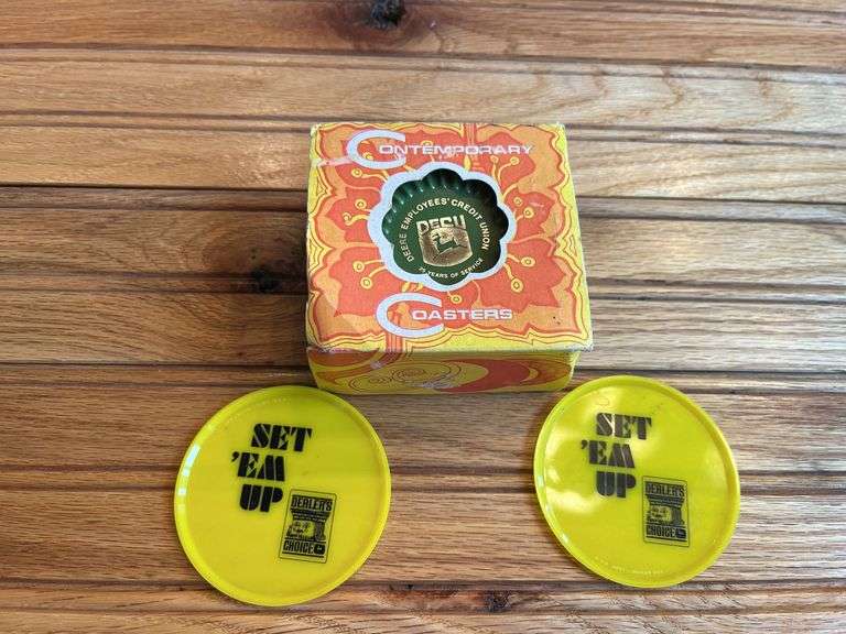(3) John Deere Coasters image