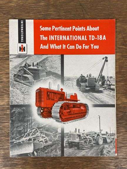 IH TD-18A Crawler Sales Literature image