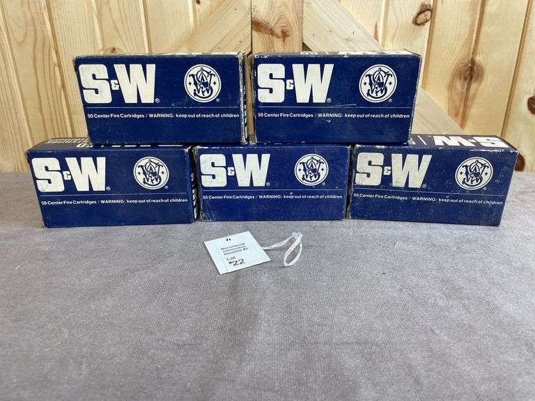 Rare! 5 Boxes S&W 158 Gr. Lead SWC/HP .357 Magnum