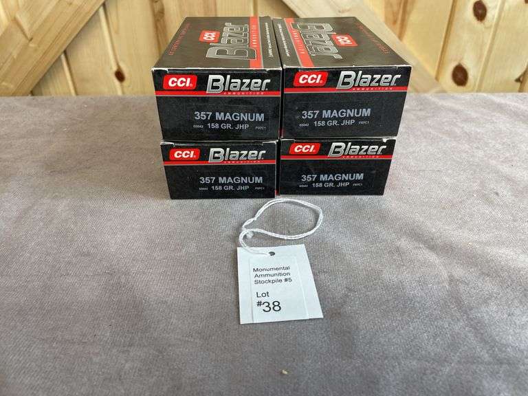 4 Boxes CCI Blazer 158 Gr. JHP .357 Magnum