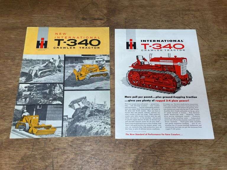 (2) IH T-340 Crawler Sales Literature