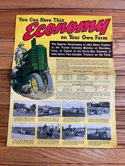 1940 John Deere Tractor Sales Literature image