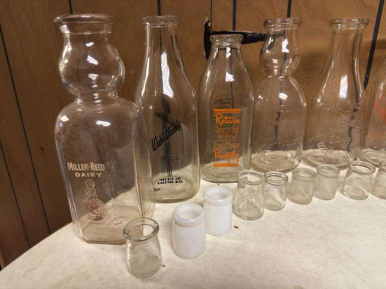 (10) Dairy Bottles (17) Creamers