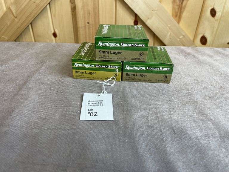 3 Boxes Remington Golden Saber 147 Gr. JHP 9mm