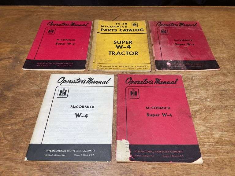 (5) IH McCormick Manuals image