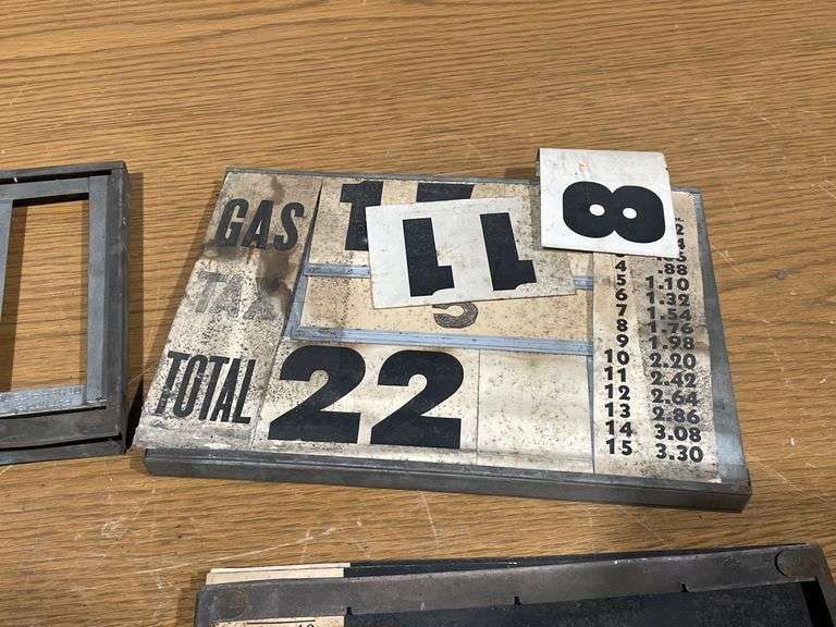 Various Gas Pump Price Boxes