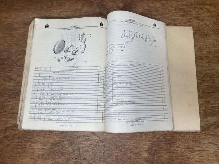 (4) IH Tractor Parts Catalogs