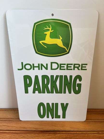 (5) John Deere Sign, Thermometer, License Plate, Mouse Pad