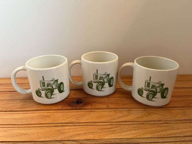 (3) John Deere Two Cylinder Club Expo II Mugs