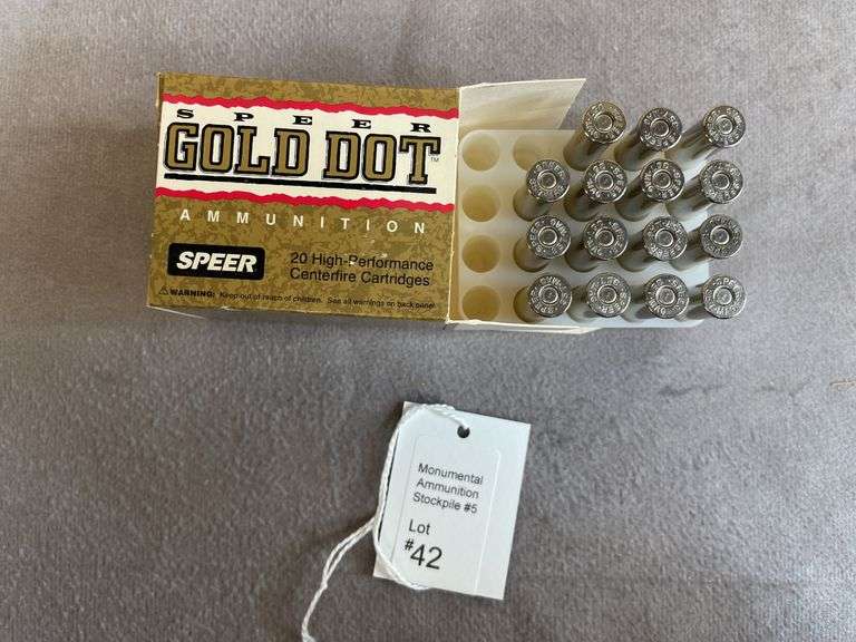 6 Boxes Speer Gold Dot 125/158 Gr. GDHP .357 Magnum
