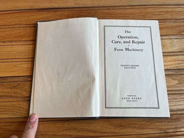 (3) John Deere Operation, Care, + Repair of Farm Machinery Books
