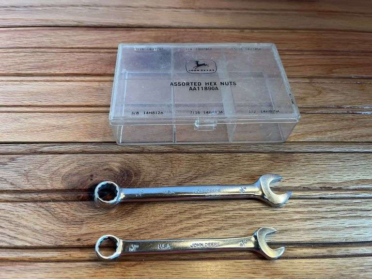 (3) John Deere Wrenches + Parts Box image