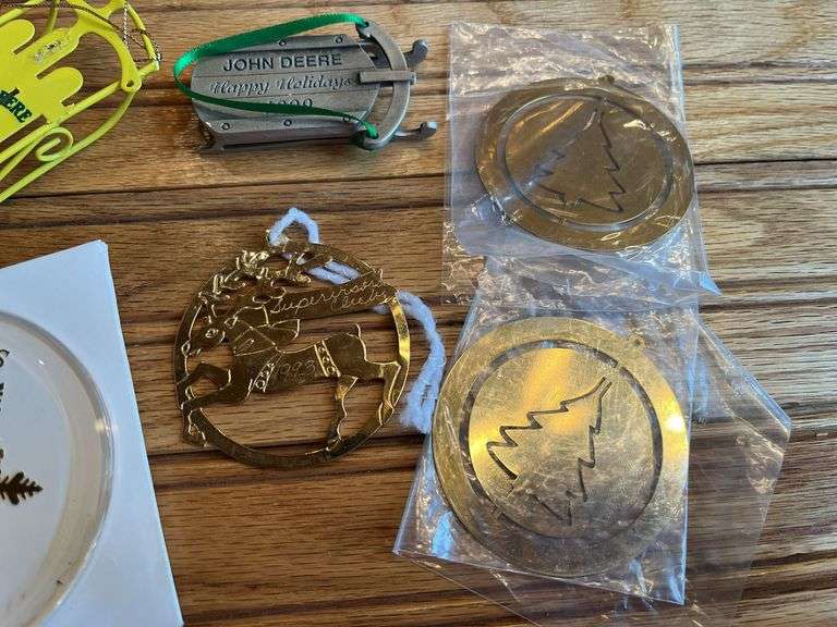 (5) John Deere Ornaments