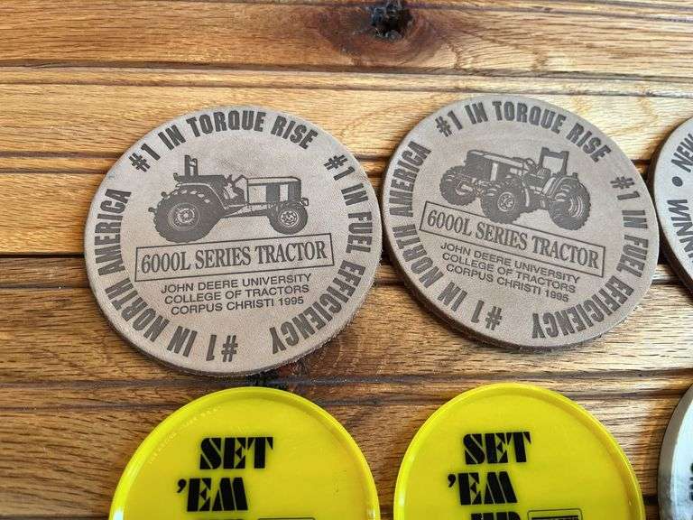 (6) John Deere Coasters