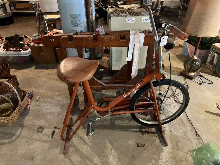 Vintage Exercise Bike & Quilting Table Legs (??) image