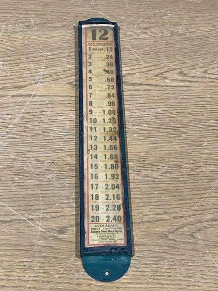 Vintage Gasoline Price Chart image