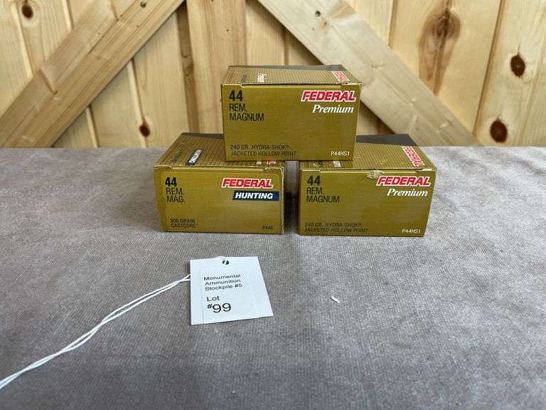 3 Boxes Federal Premium Hunting 240 Gr. JHP & 300 Gr. Cast Core .44 Magnum