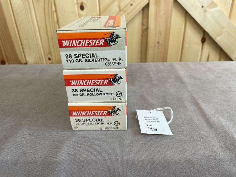 3 Boxes Winchester 95, 110, 158 Gr. HP .38 Special