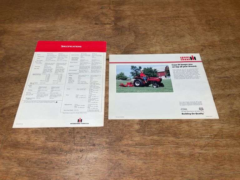 (2) IH + Case-IH Tractor Sales Literature