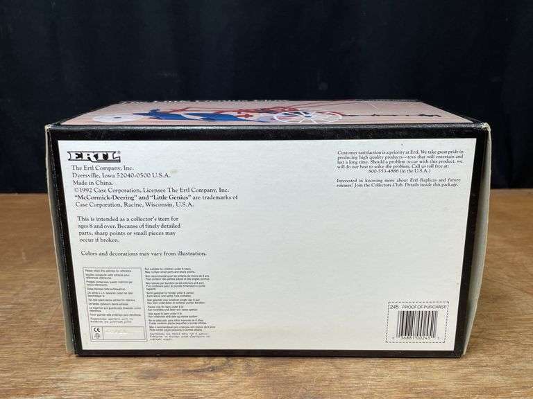 1/16 McCormick-Deering Little Genius Plow Precision NIB Ertl