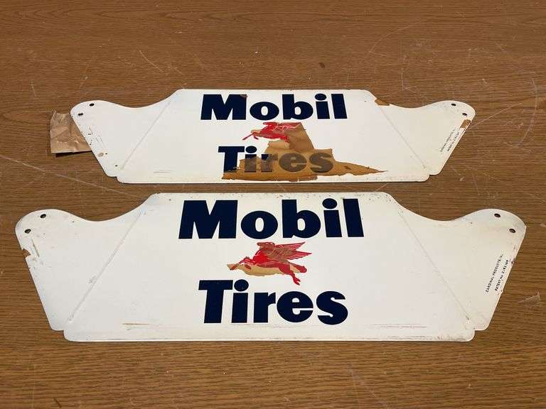 NOS -  Mobil Pegasus Gas Station Tire Display Rack image