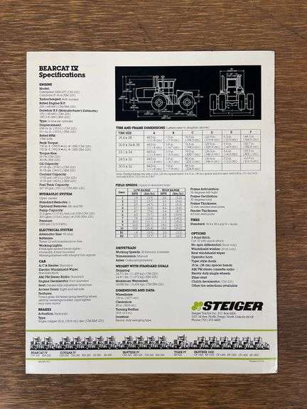 (2) Steiger 4wd Sales Literature