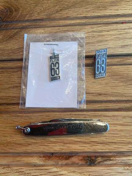 (3) John Deere Flite 63 Knife, Pin, Charm image