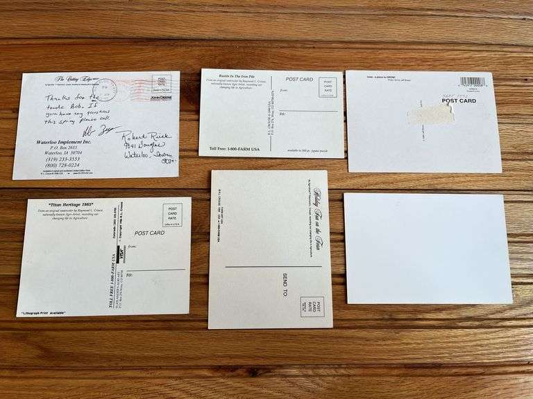(6) John Deere Postcards