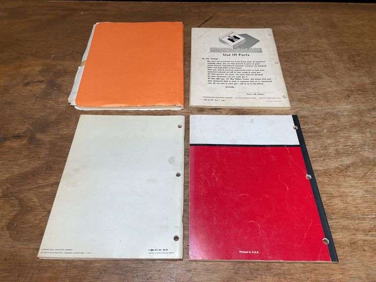 (4) IH Tractor Manuals