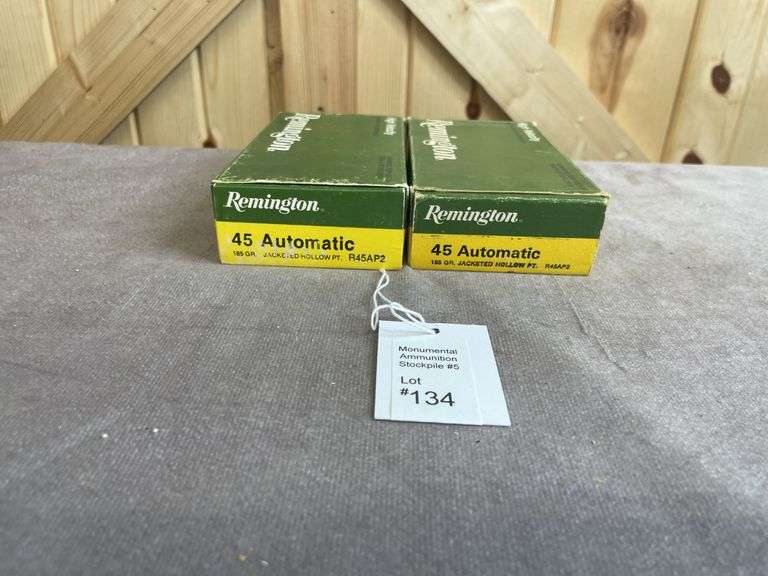 2 Boxes Remington 185 Gr. JHP .45 Auto