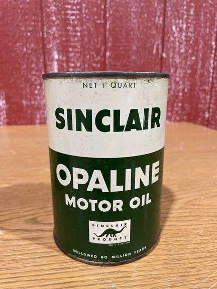 (4) NOS Sinclair Opaline Motor Oil Cans