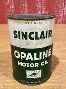(2) NOS Sinclair Opaline Motor Oil Cans